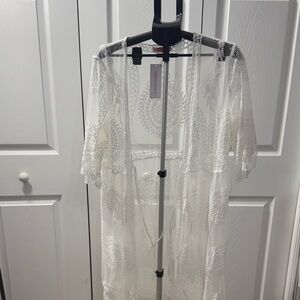 Ivory Lace Kimono Cardigan